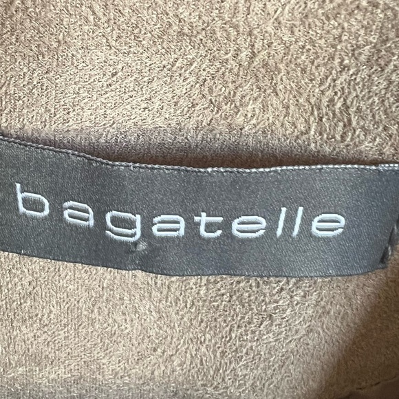 BAGATELLE Light Tan Long Fringe MOTO JACKET Microfiber Suede Fully Lined Sz XL - Picture 8 of 10